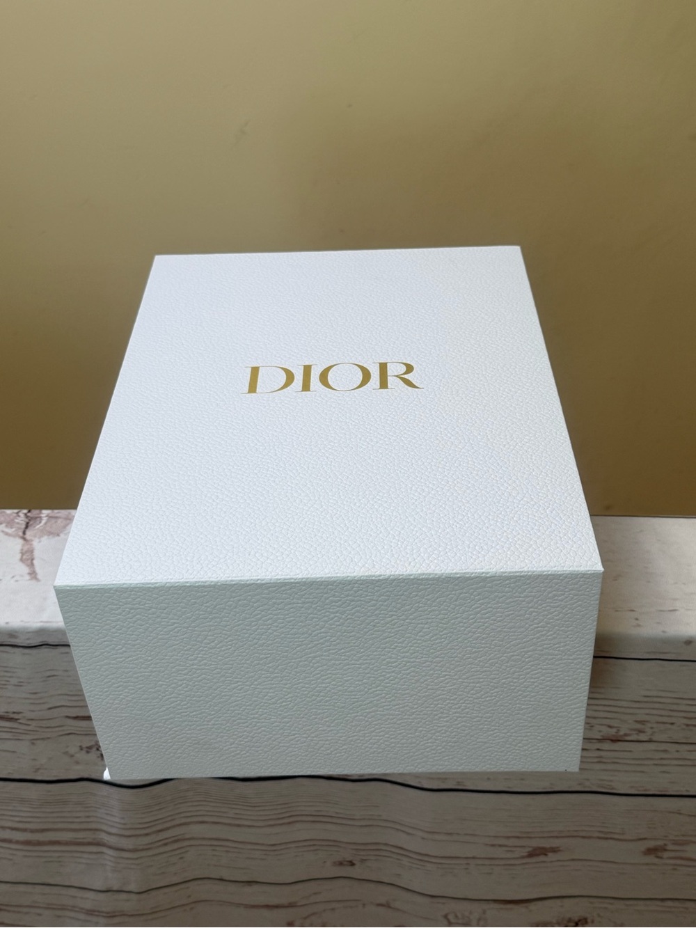 Dior White Box with Gold Logo